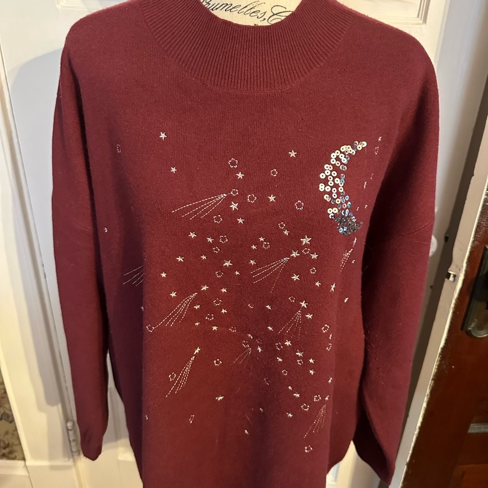 Burgundy torrid high neck sweater
